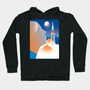 Rocket launch woman Hoodie